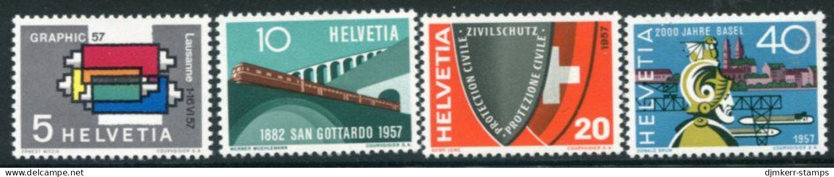 SWITZERLAND 1957 Events And Anniversaries MNH / **. Michel 637-40 - Ungebraucht