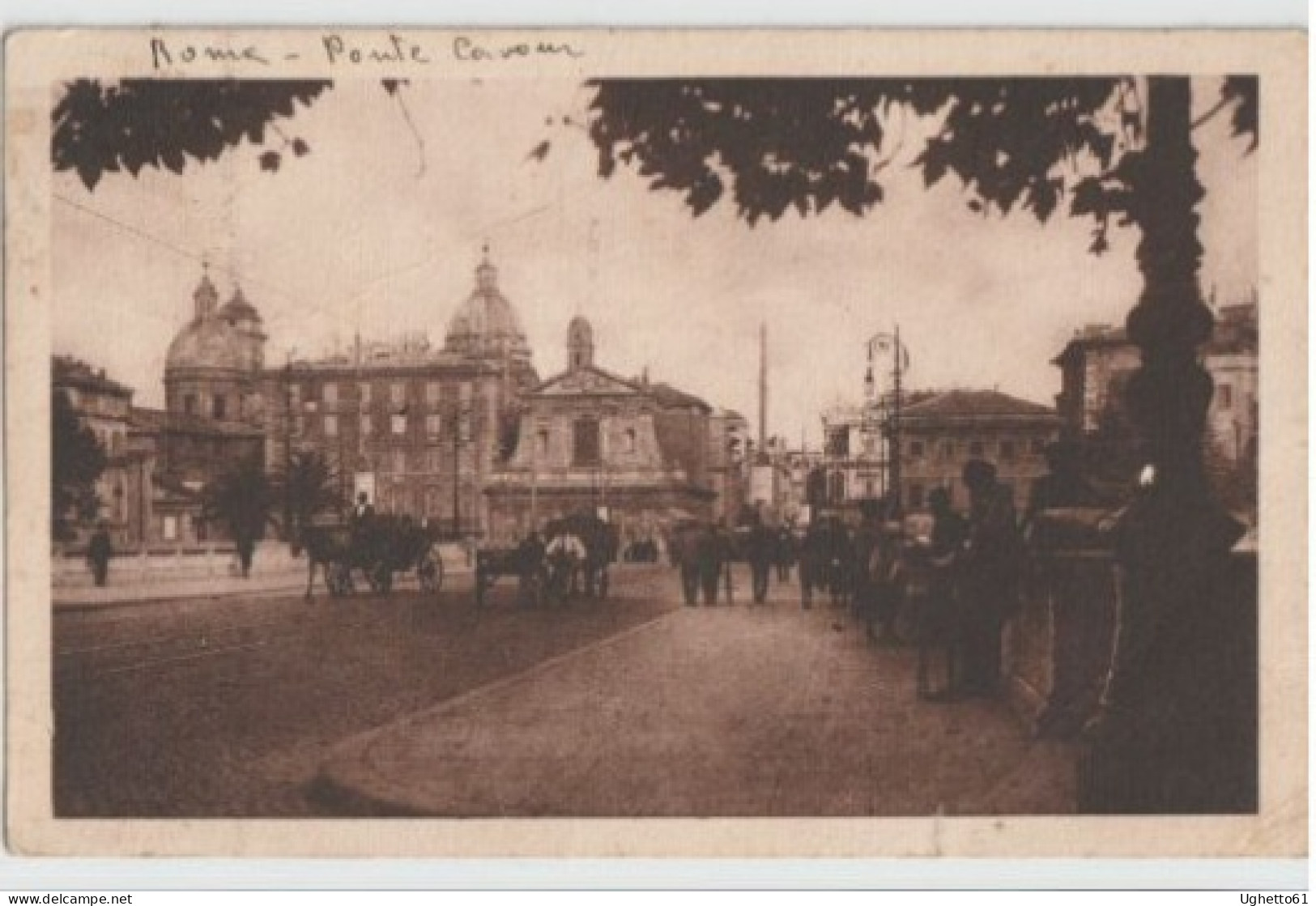 Roma - Ponte Cavour Viaggiata 1922 - Ponts