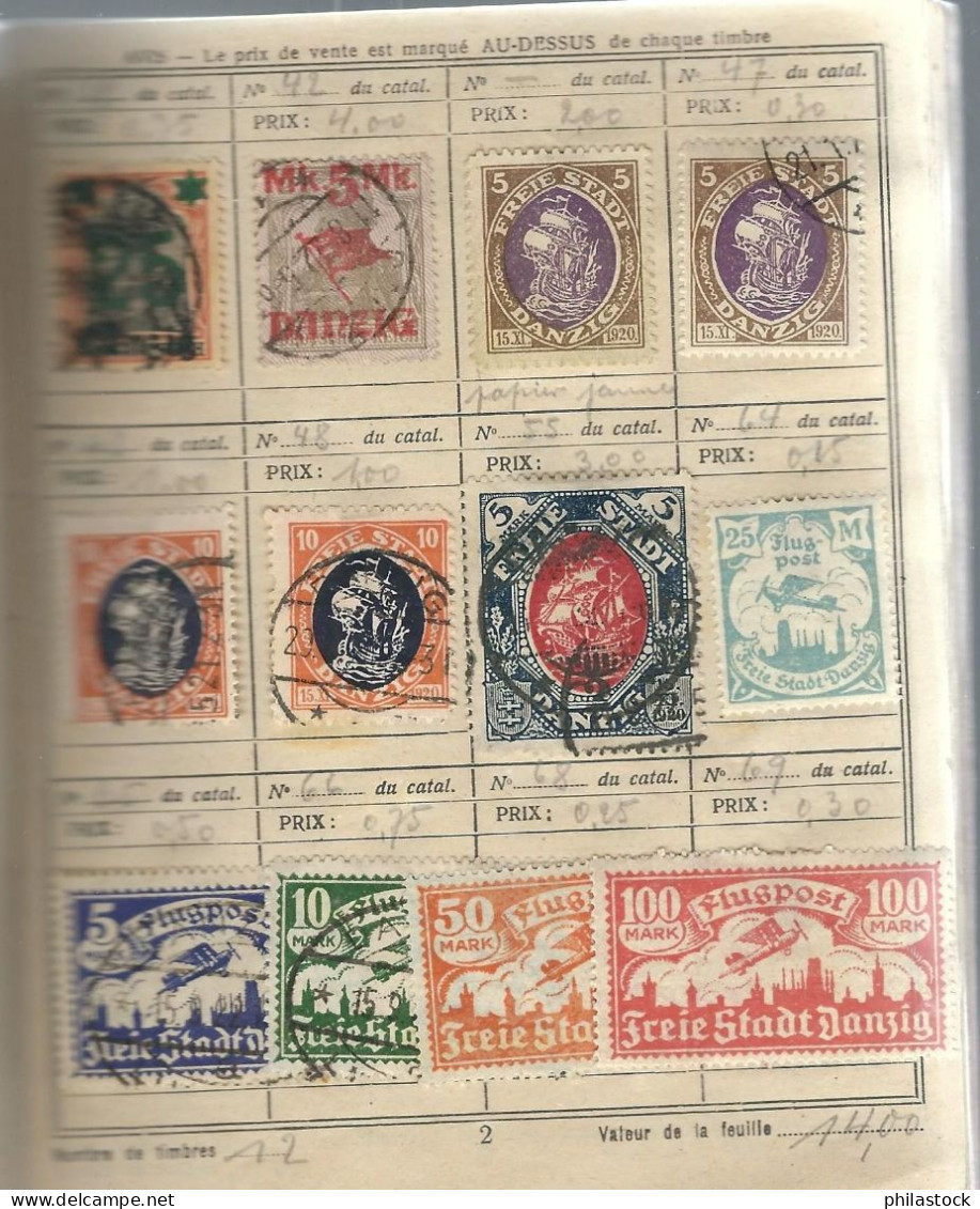 DANTZIG  MEMEL + Qq Belgique Dans 2 Petits Carnets De Circulation */Obl. Ensemble Propre - Vrac (max 999 Timbres)