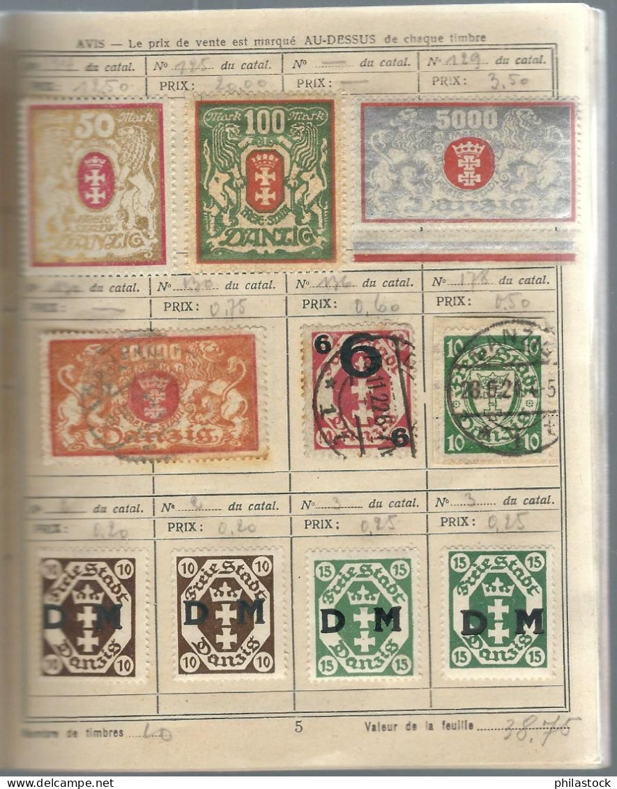 DANTZIG  MEMEL + Qq Belgique Dans 2 Petits Carnets De Circulation */Obl. Ensemble Propre - Vrac (max 999 Timbres)