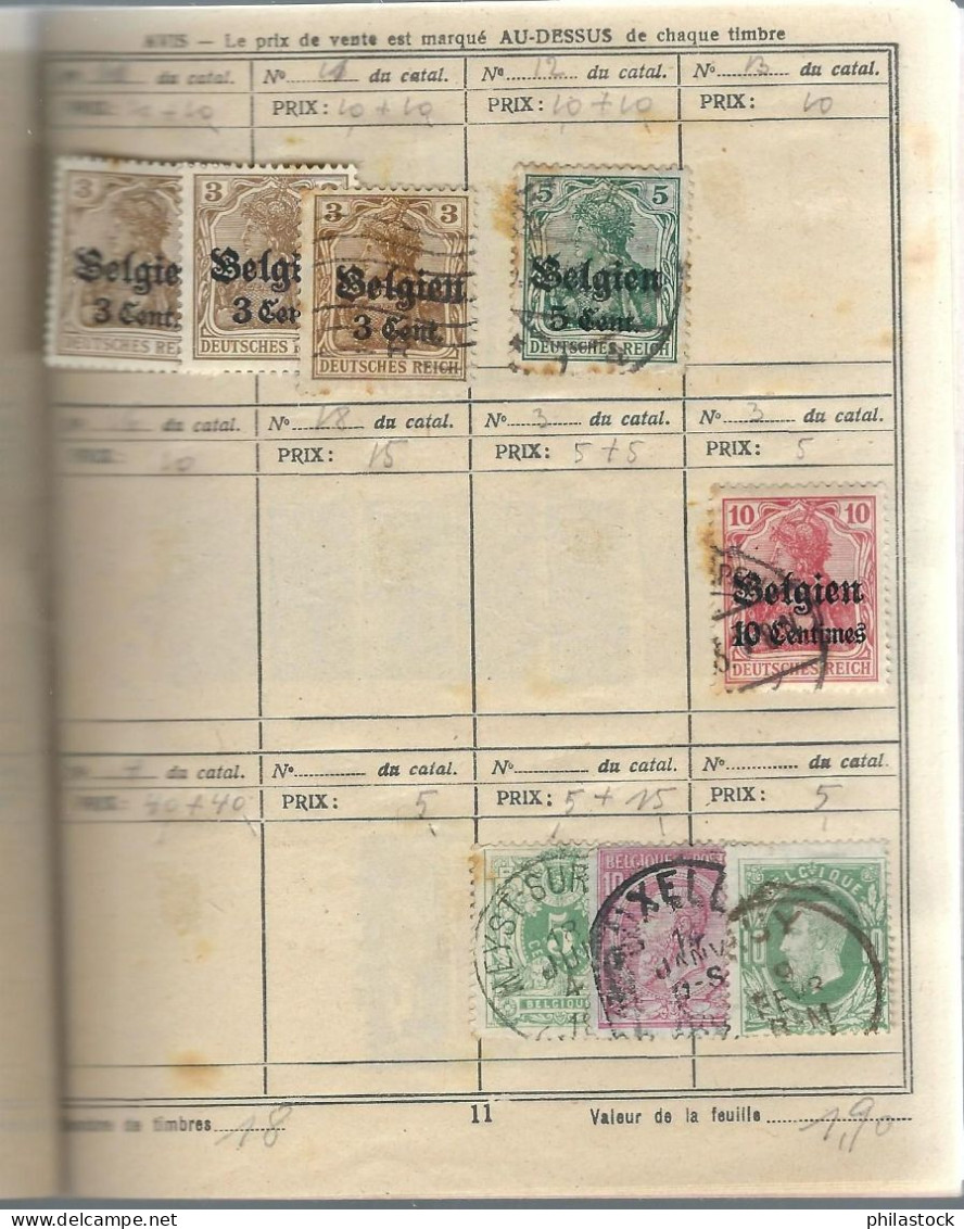 DANTZIG  MEMEL + qq Belgique dans 2 petits carnets de circulation */Obl. ensemble propre