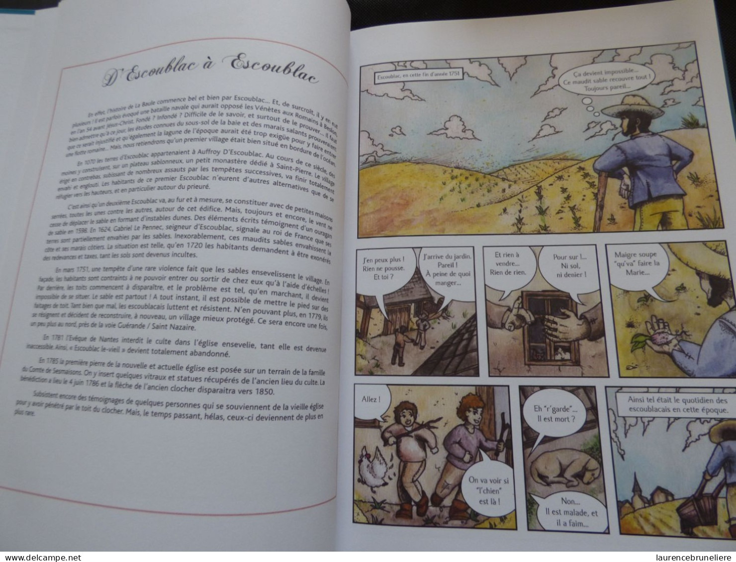 LA BAULE - HISTOIRE DE "ET SI BAULE ESCOUBLAC M'ETAIT DESSINEE"  -  BANDE DESSINEE  -DE 1751 A 1939 - Pays De Loire