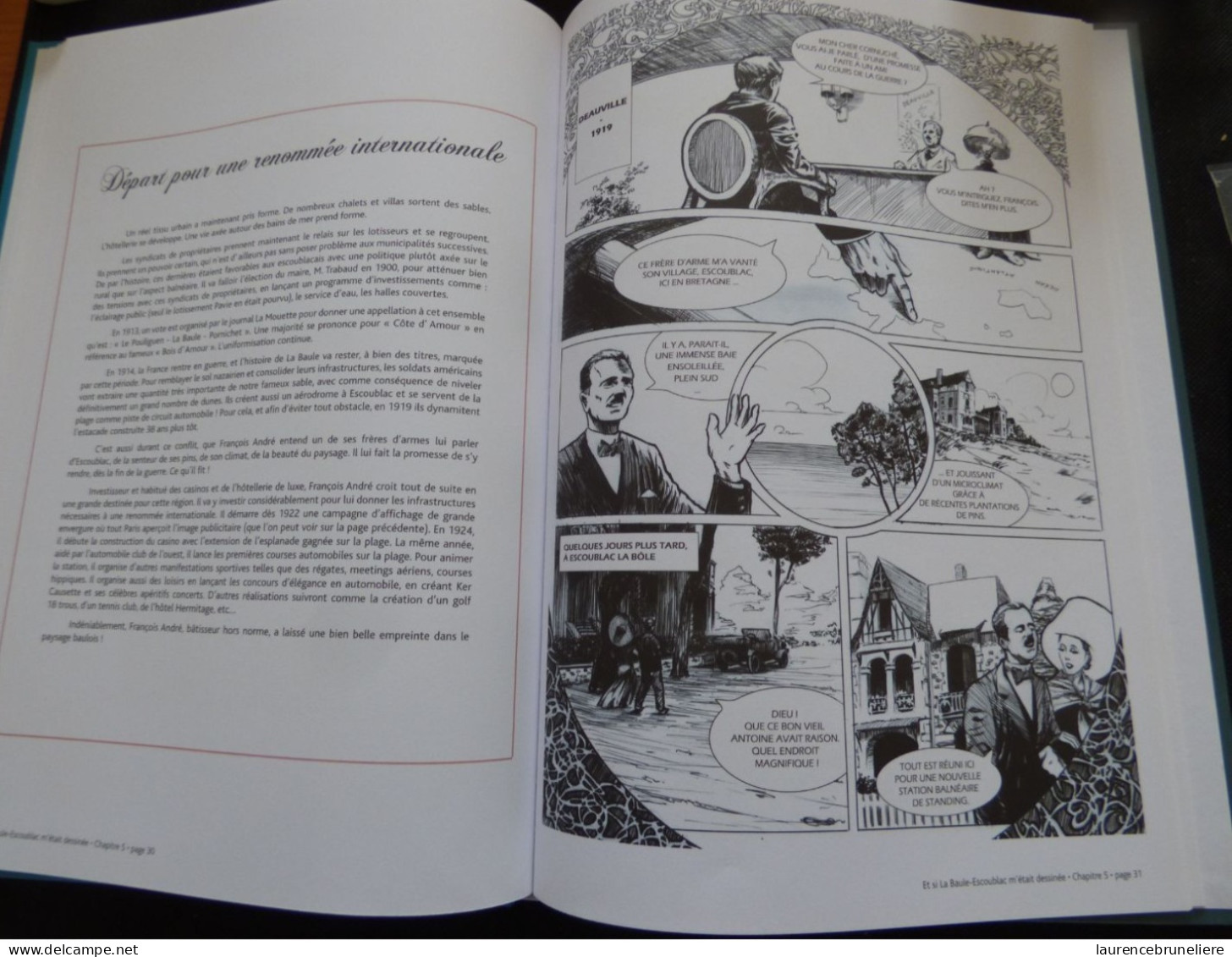 LA BAULE - HISTOIRE DE "ET SI BAULE ESCOUBLAC M'ETAIT DESSINEE"  -  BANDE DESSINEE  -DE 1751 A 1939