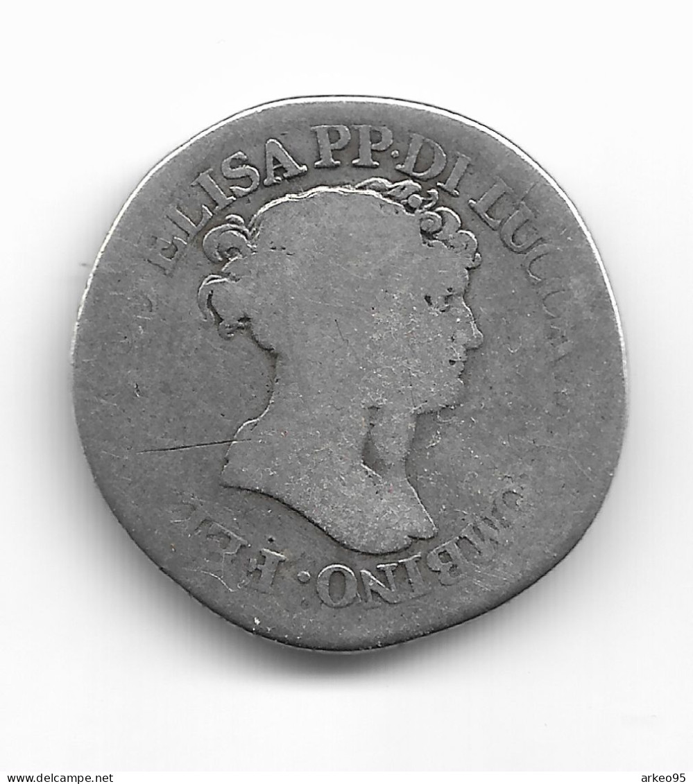 1 Franco D'argent De La Principauté De Lucques Et Piombino Sous Elisa Et Félix 1807 - Lucca