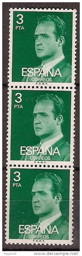 España 2346a ** Rey. Triptico Con Numero De Control. - Variétés & Curiosités