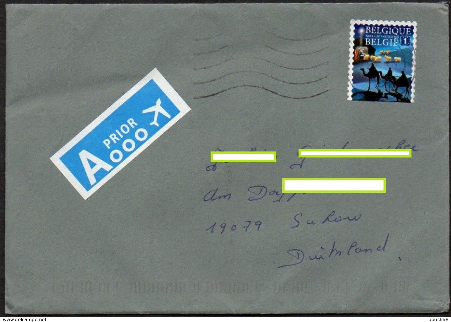 Belgien 2013 MiNr. 4419 BD  Weihnachten   ; Brief/lettre In Die BRD - Covers & Documents
