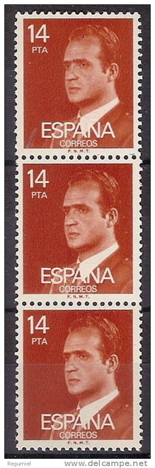 España 2650a ** Rey. Triptico Con Numero De Control. - Variétés & Curiosités