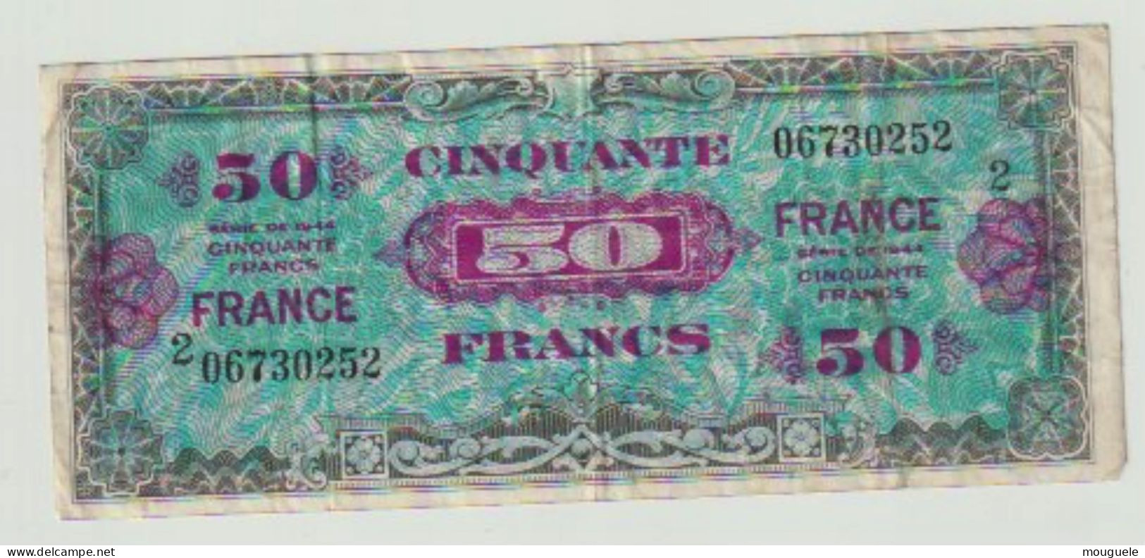 50 Francs Drapeau  Série 2 - 1944 Flagge/Frankreich