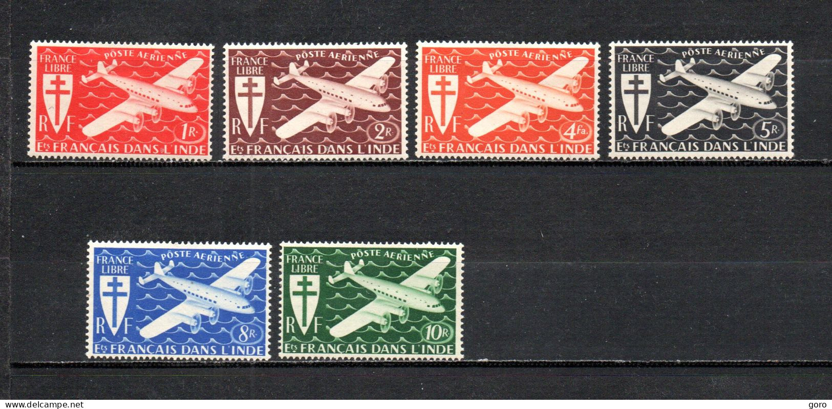 India   1942  .-   Y&T  Nº    1/6    Aéreos - Used Stamps