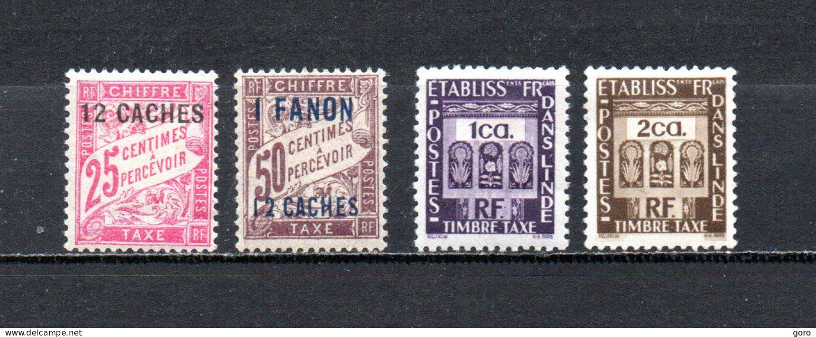 India   1923-48  .-   Y&T  Nº    2-5-19/20    Taxa - Gebruikt