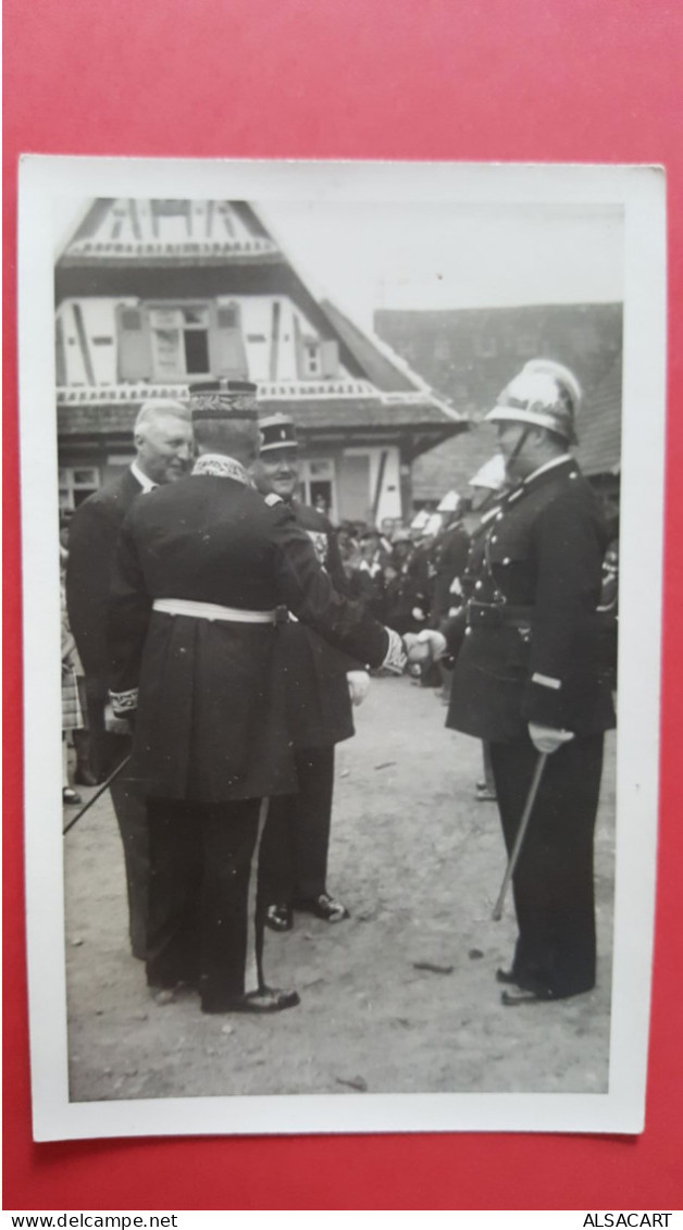 Carte Photo Wissembourg, Remise De Médailles Pompiers - Wissembourg