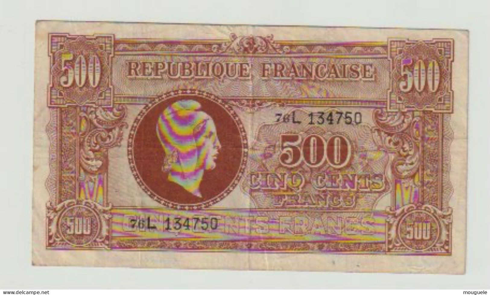 500francs Marianne Série L 1945 - 1917-1919 Trésorerie Aux Armées