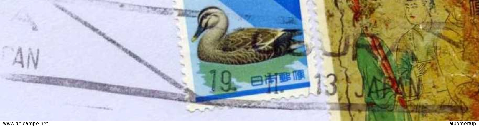 Japan, Togura 2013 Air Mail Cover Used To İzmir | Mi 2202A, 1175 Duck, Rock Art And Cave Paintings, Archaeology, Tomb - Covers & Documents