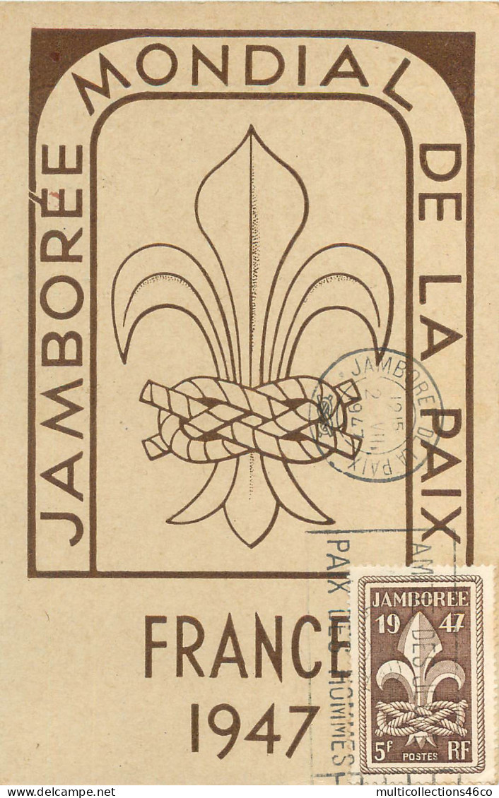 160423 - CPSM SCOUT TIMBRE - JAMBOREE MONDIAL DE LA PAIX - 1947 5 F édition R BARTHELEMY - Gebraucht