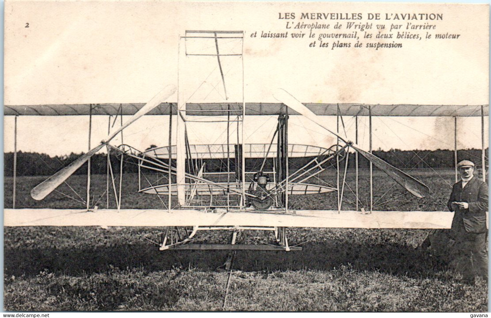 LES MERVEILLES DE L'AVIATION - L'aéroplane De Wright Vu Par L'arrière - Aviateurs