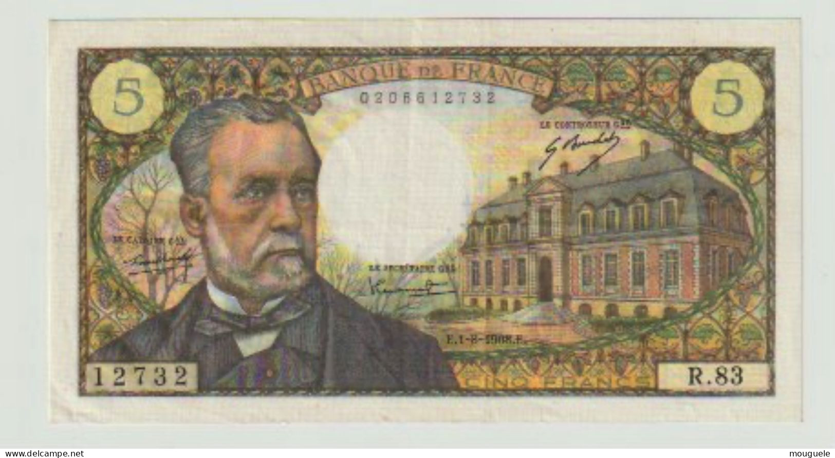 5 Francs Pasteur Du 1-8-1968 Sup - 5 F 1966-1970 ''Pasteur''