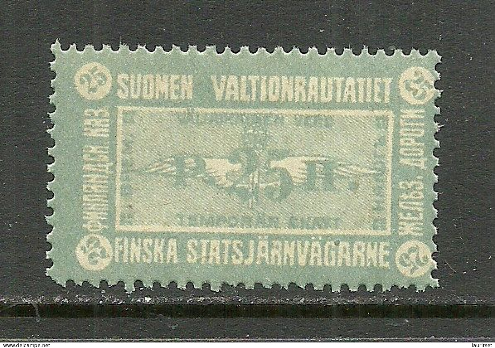 FINLAND FINNLAND 1915 Railway Stamp State Railway 25 P. MNH - Paquetes Postales