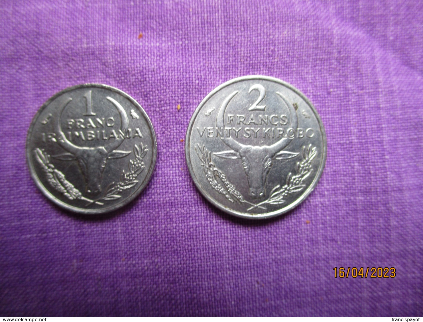 Madagascar: 1 Franc + 2 Francs 1965 - Madagaskar