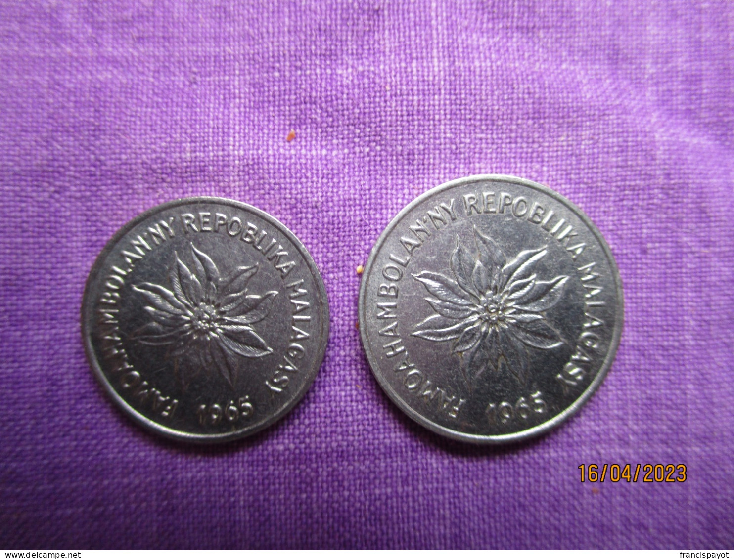 Madagascar: 1 Franc + 2 Francs 1965 - Madagaskar