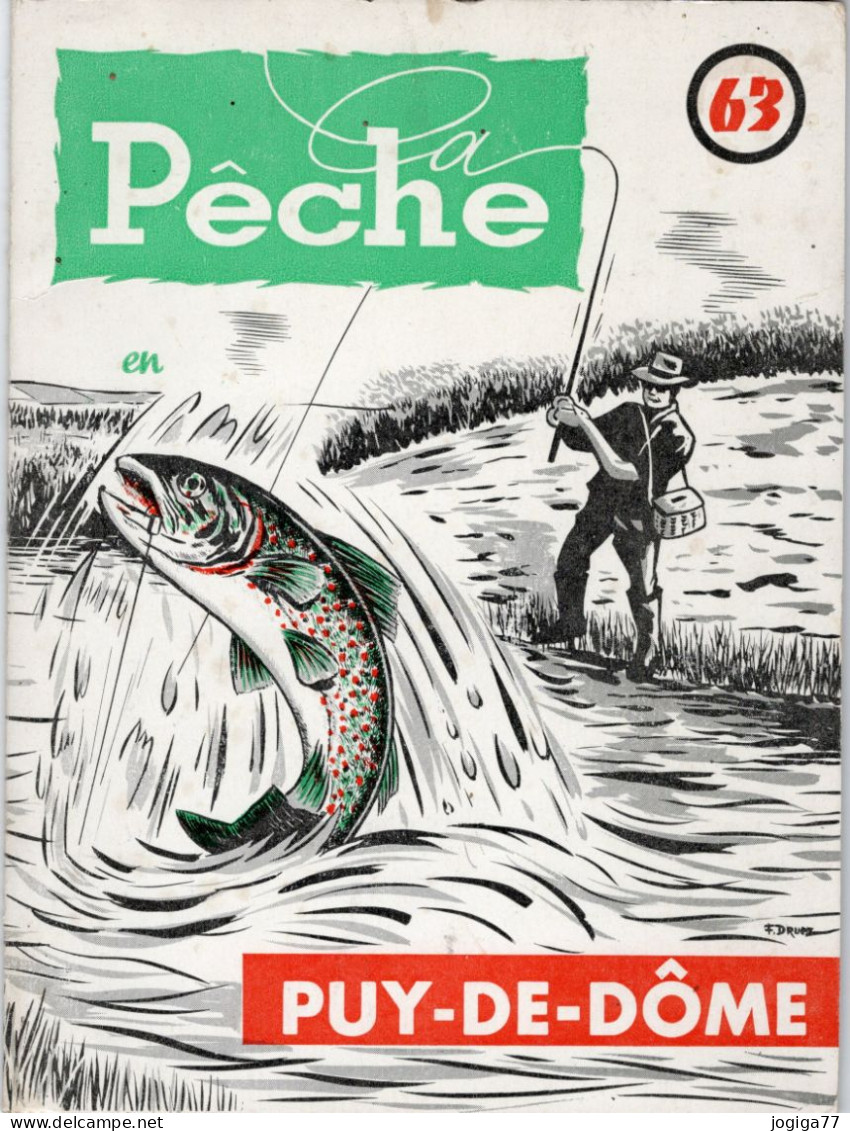 La Pêche En Puy-de-Dôme - Carte - Pesca