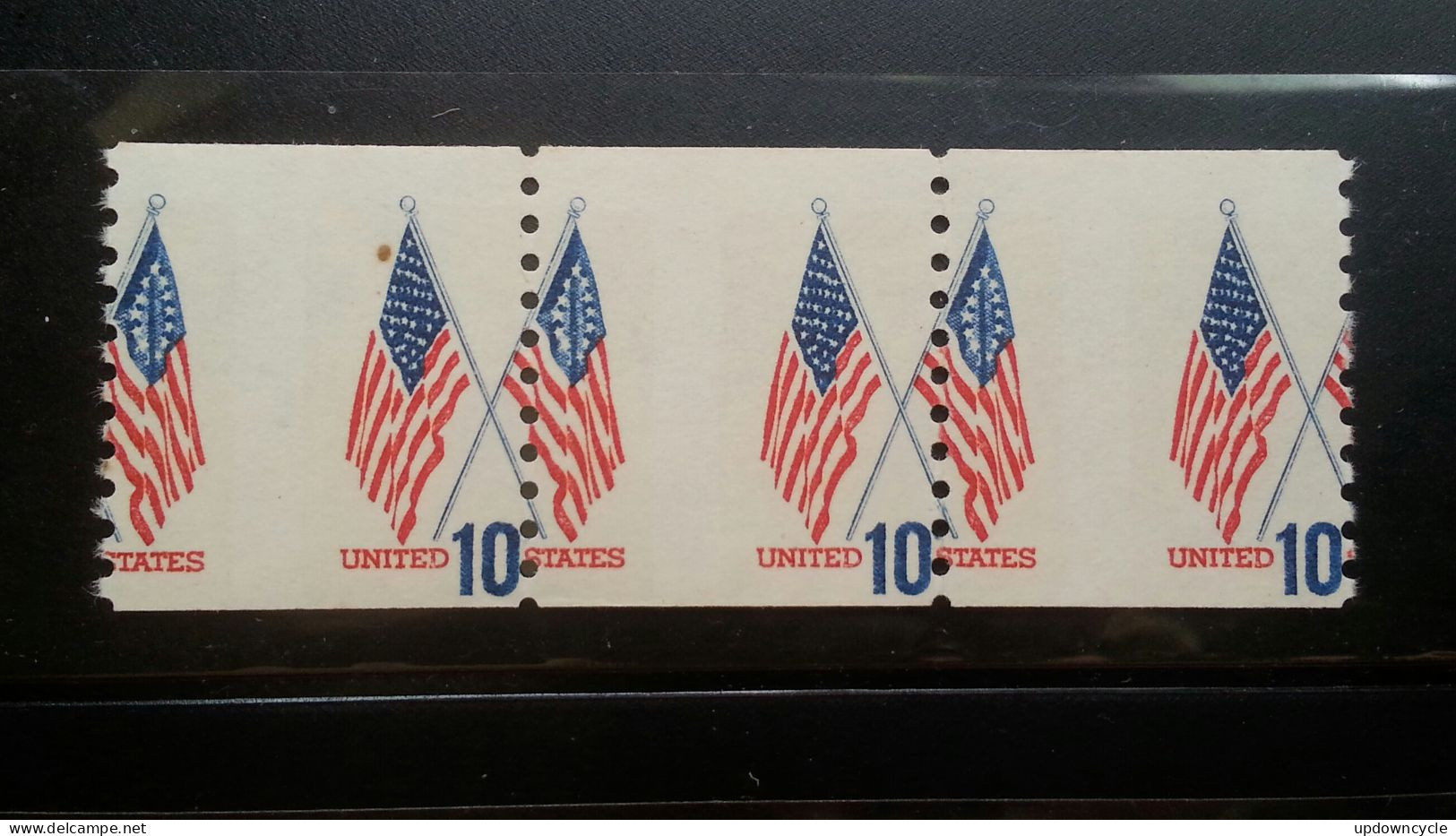 USA 1973-74 Perf. Error 10c Flag MNH OG SC#1519 - Abarten & Kuriositäten