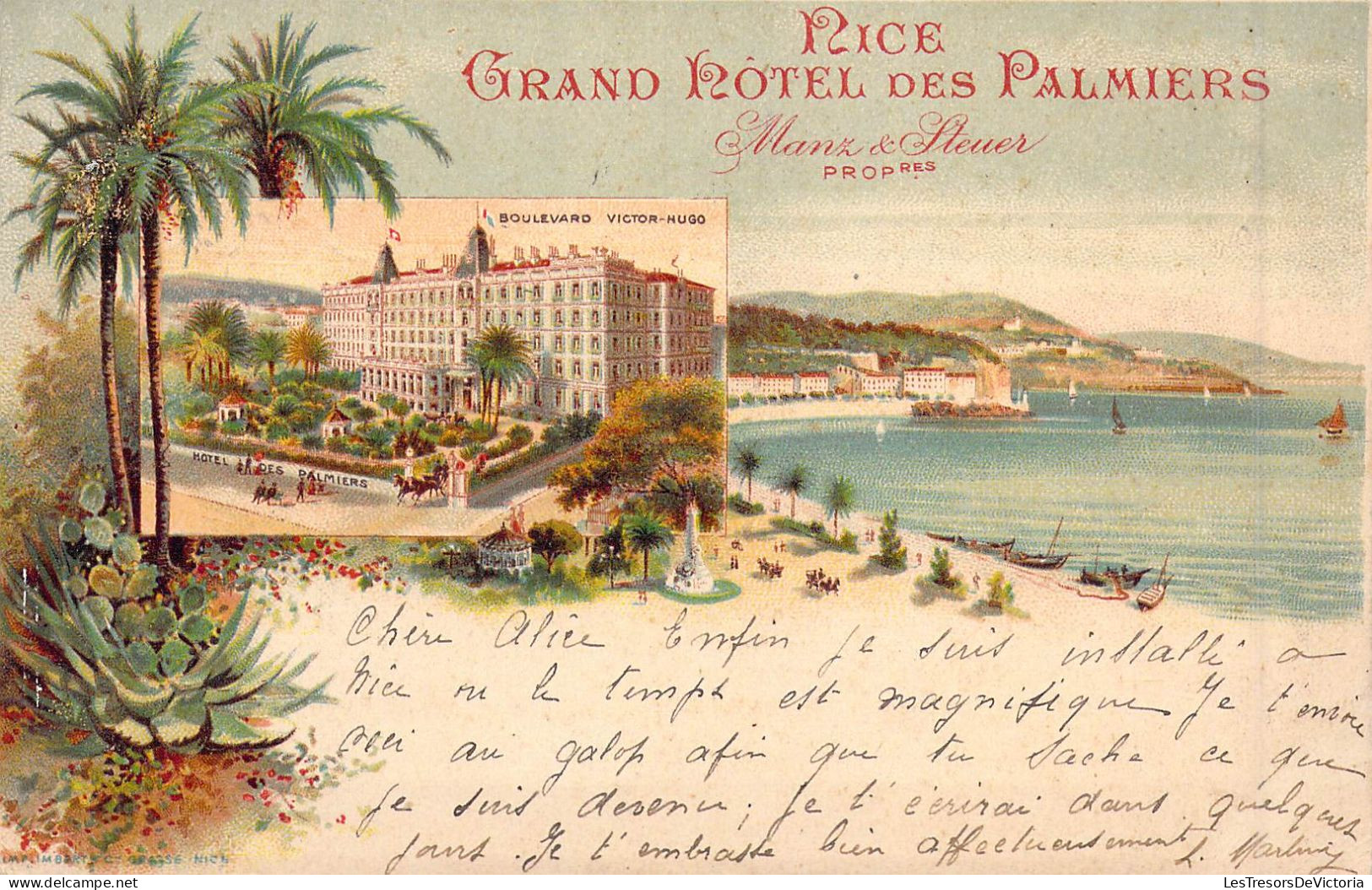 FRANCE - 06 - Nice - Grand Hôtel Des Palmiers - Carte Postale Ancienne - Cafés, Hôtels, Restaurants