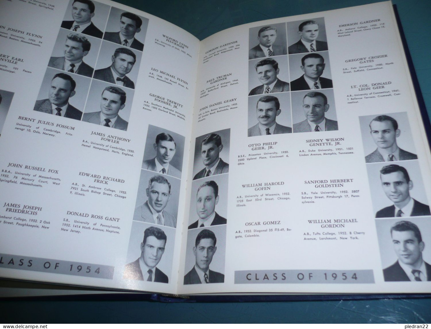HARVARD BUSINESS SCHOOL THE ANNUAL REPORT 1954 PHOTOS DE TOUS LES ETUDIANTS + ILLUSTRATIONS ETATS UNIS USA - 1950-oggi