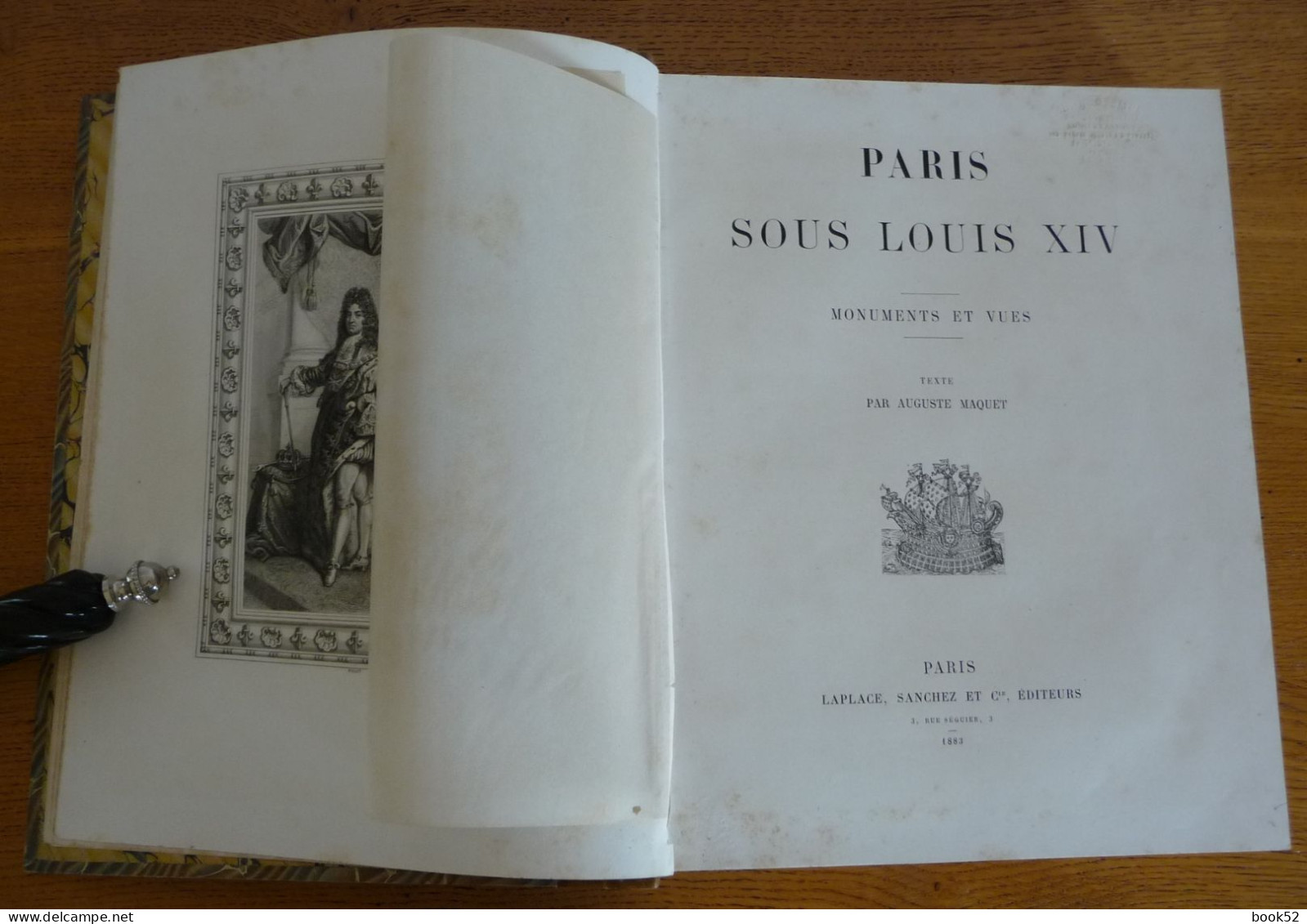PARIS Sous LOUIS XIV Par Auguste Maquet (1883) Monuments Et Vues - Paris