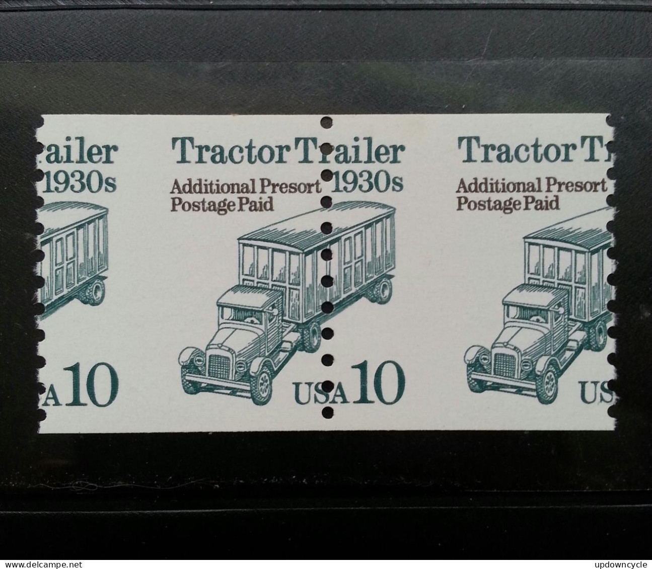 USA 1994 Perf. Error 10c Tracker Trailer 1930s Coil MNH OG Sc#2457 - Other & Unclassified