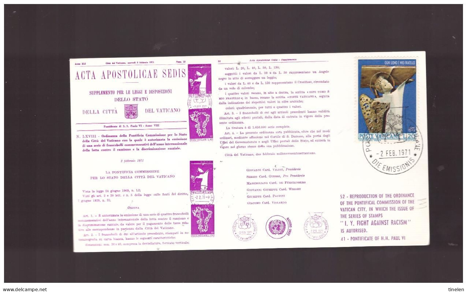 VATICANO - 1  2 1971  Acta Apostolicae Sedis - Otros & Sin Clasificación