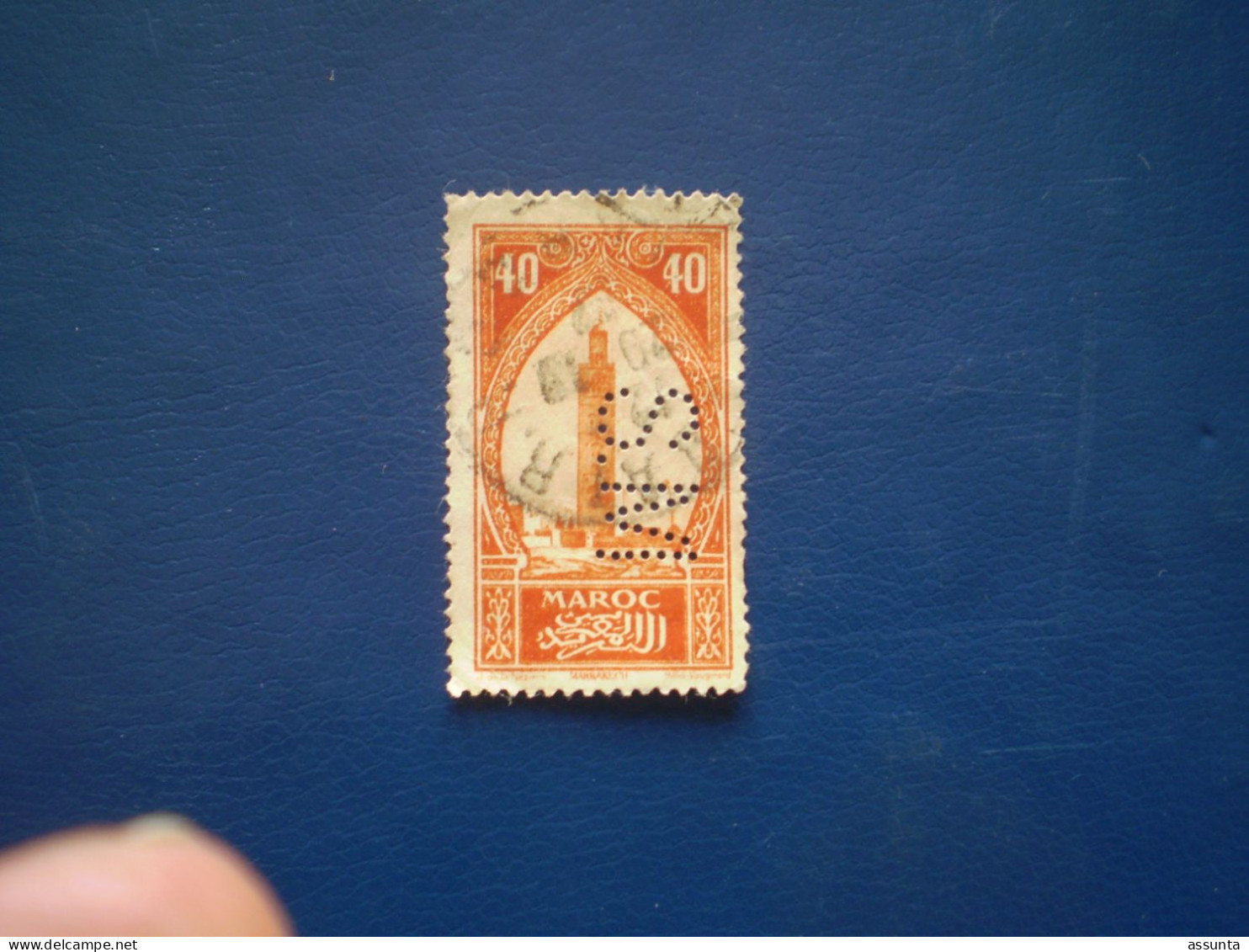 Timbre Maroc Perforé SM 40c - Other & Unclassified