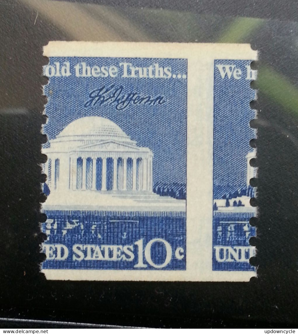 USA 1973 Perf. Error 10c Jefferson Memorial MNH OG SC#1510 - Errors, Freaks & Oddities (EFOs)