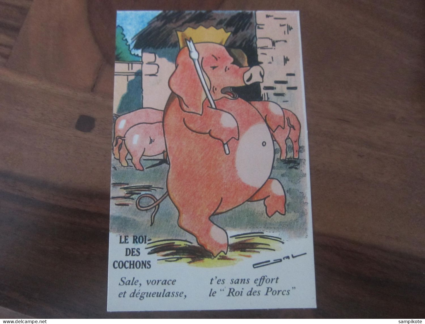 Carte Postale Illustrateur, Le Roi Des Cochons - Faizant