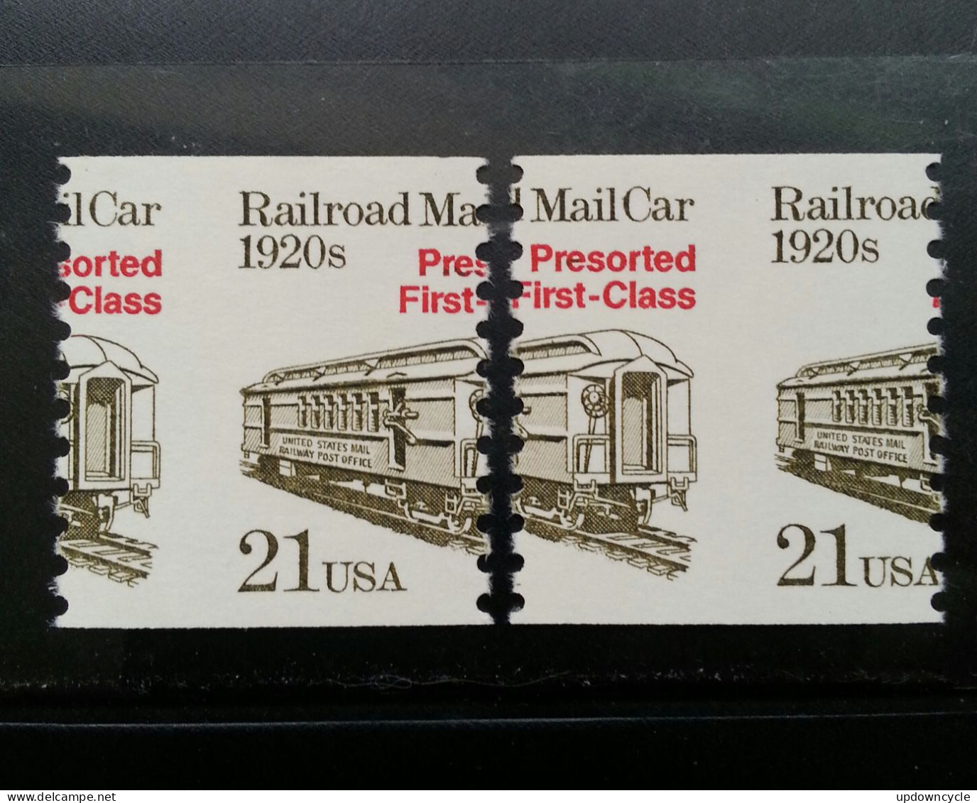 USA 1988 Perf. Error 25c Railroad Mail Car 1920s Coil MNH OG Sc#2265 - Variétés, Erreurs & Curiosités