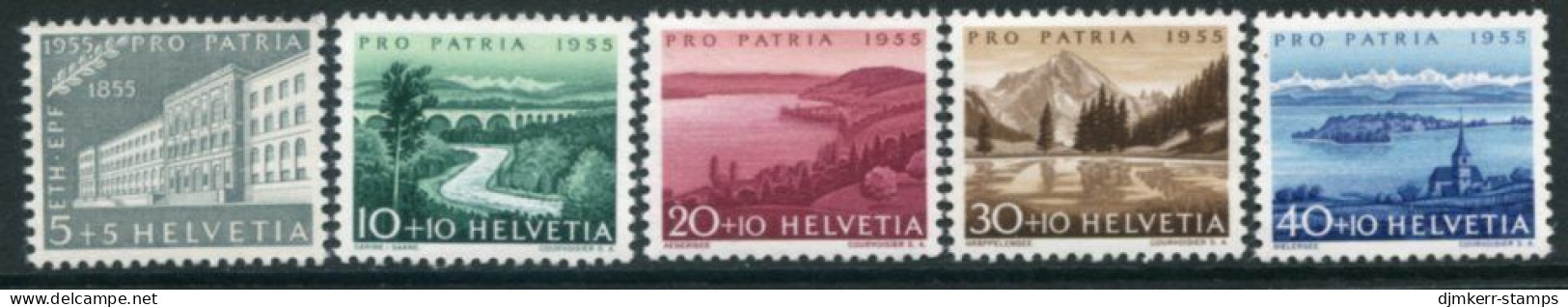 SWITZERLAND 1955 Pro Patria MNH / **. Michel 613-17 - Unused Stamps