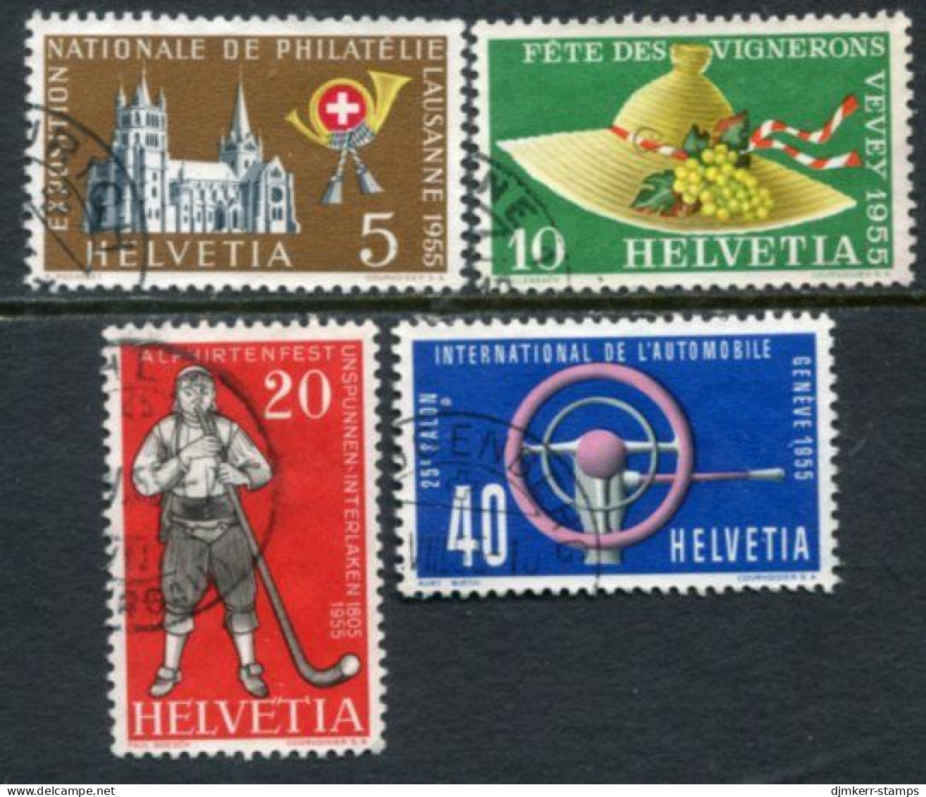SWITZERLAND 1955 Events And Anniversaries Used. Michel 607-10 - Gebraucht