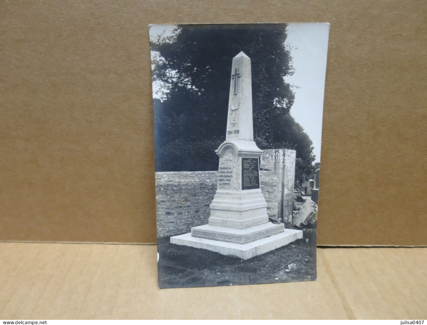 SAINT VIGOR LE GRAND (14) Carte Photo Inauguration Du Monument Aux Morts Guerre 1914-18 - Andere & Zonder Classificatie