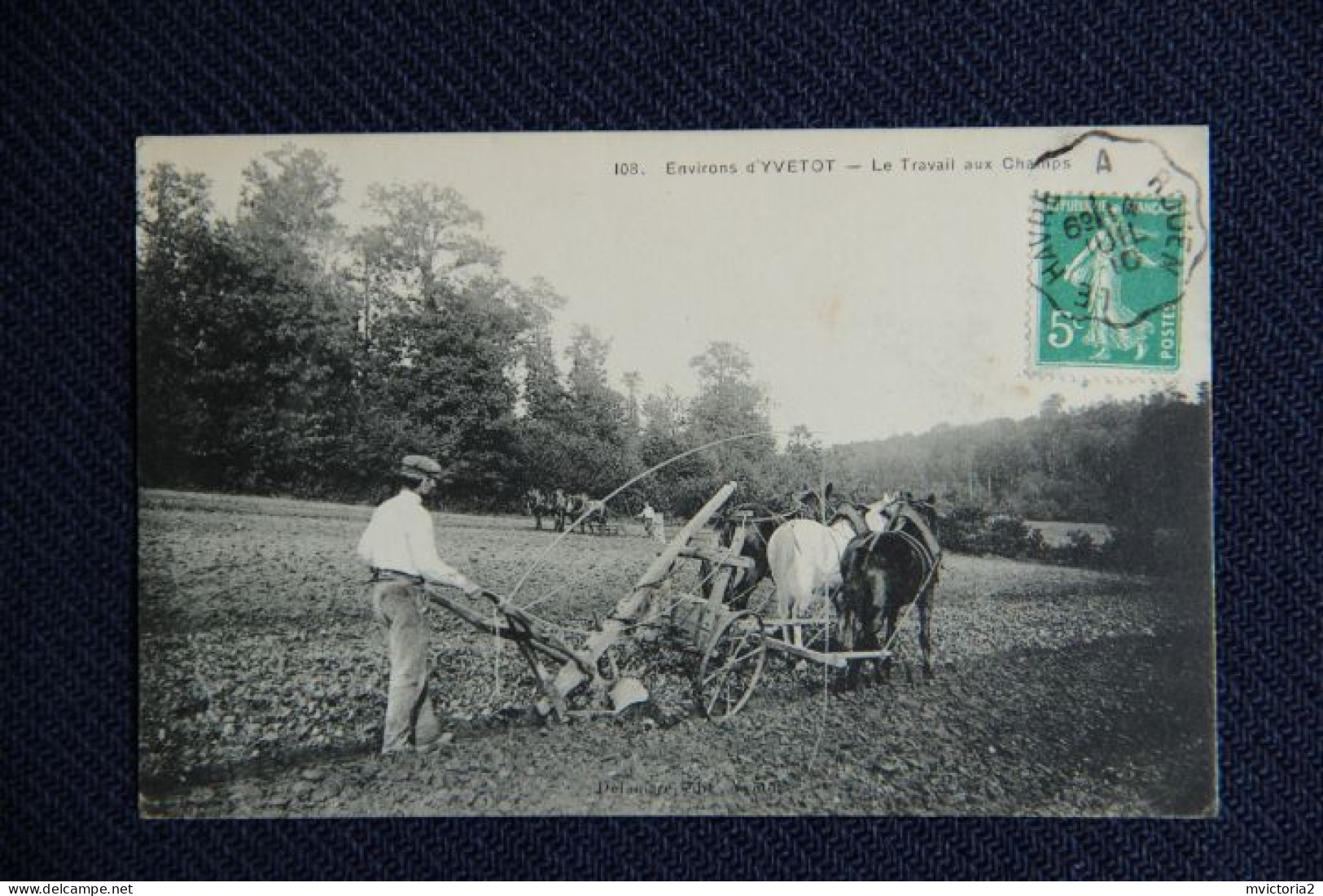 Environs D'YVETOT - Le Travail Des Champs, Attelage De 3 Chevaux. - Yvetot