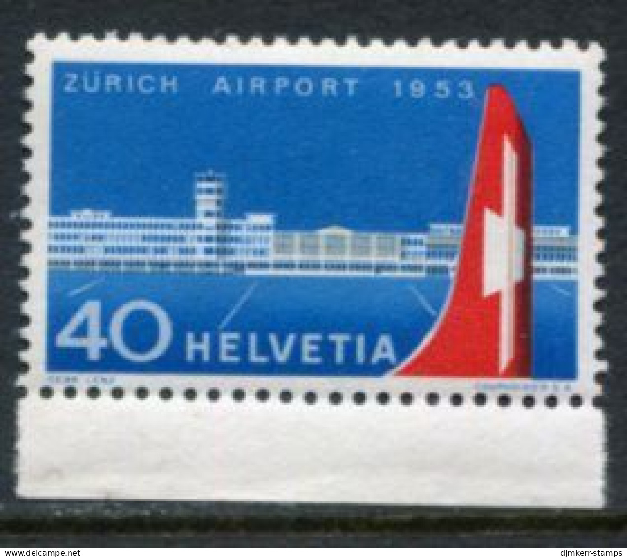 SWITZERLAND 1953 Zürich-Kloten Airport MNH / **. Michel 585 - Ongebruikt