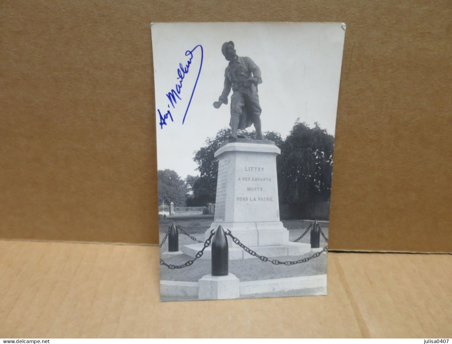 LITTRY (14) Carte Photo Monument Aux  Morts Guerre 1914-18 - Sonstige & Ohne Zuordnung