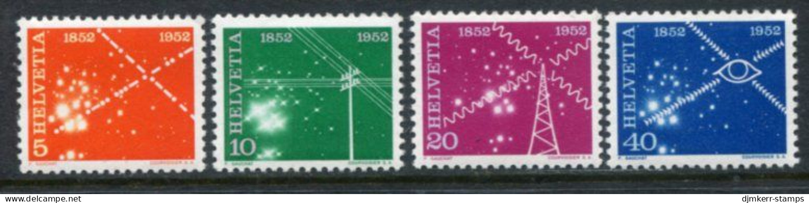 SWITZERLAND 1952 Centenar Of Electric Communications MNH / **. Michel 566-69 - Ungebraucht