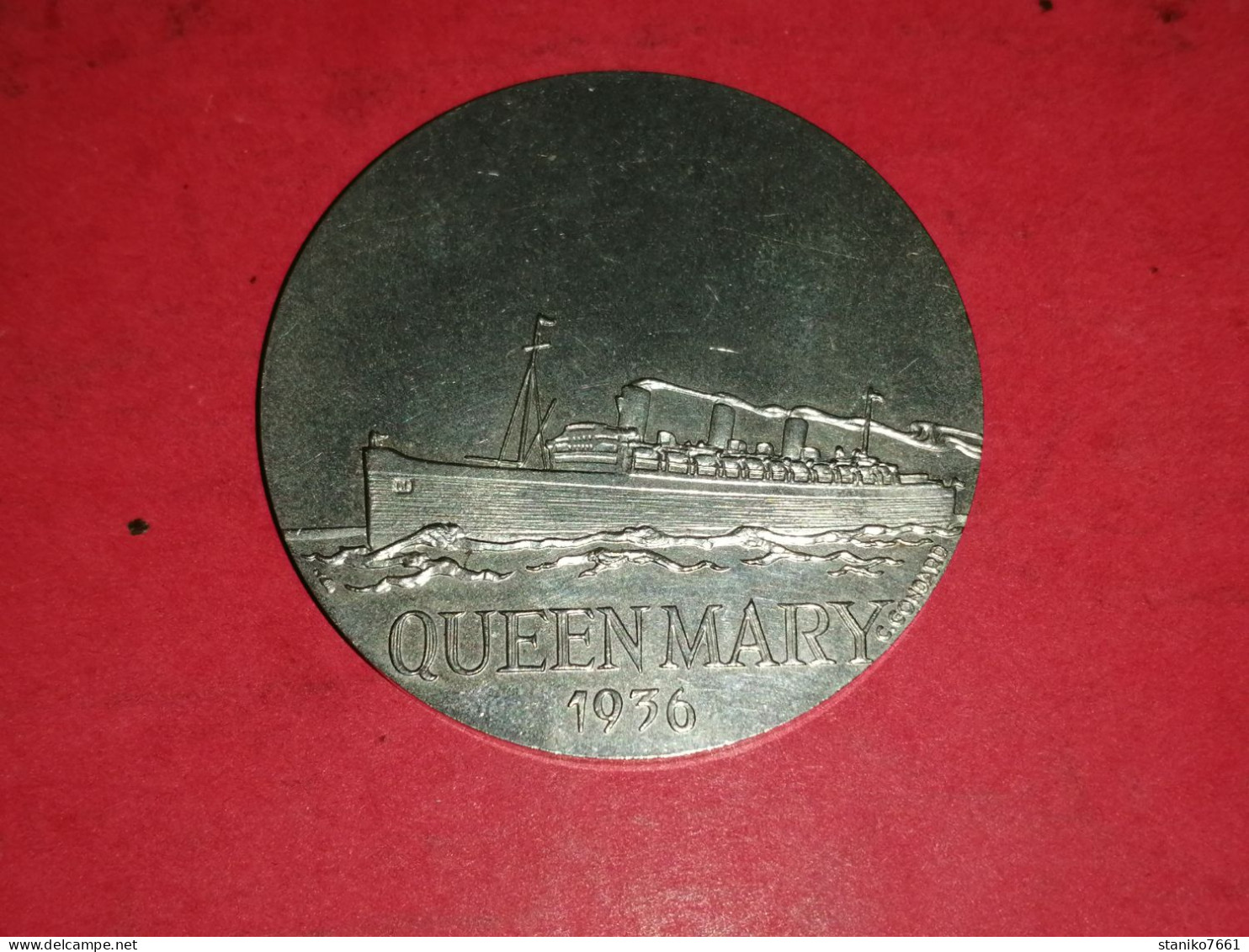 MEDAILLE QUEEN MARY 1936 METAL ARGENTAN Voir Photos - Royaux/De Noblesse