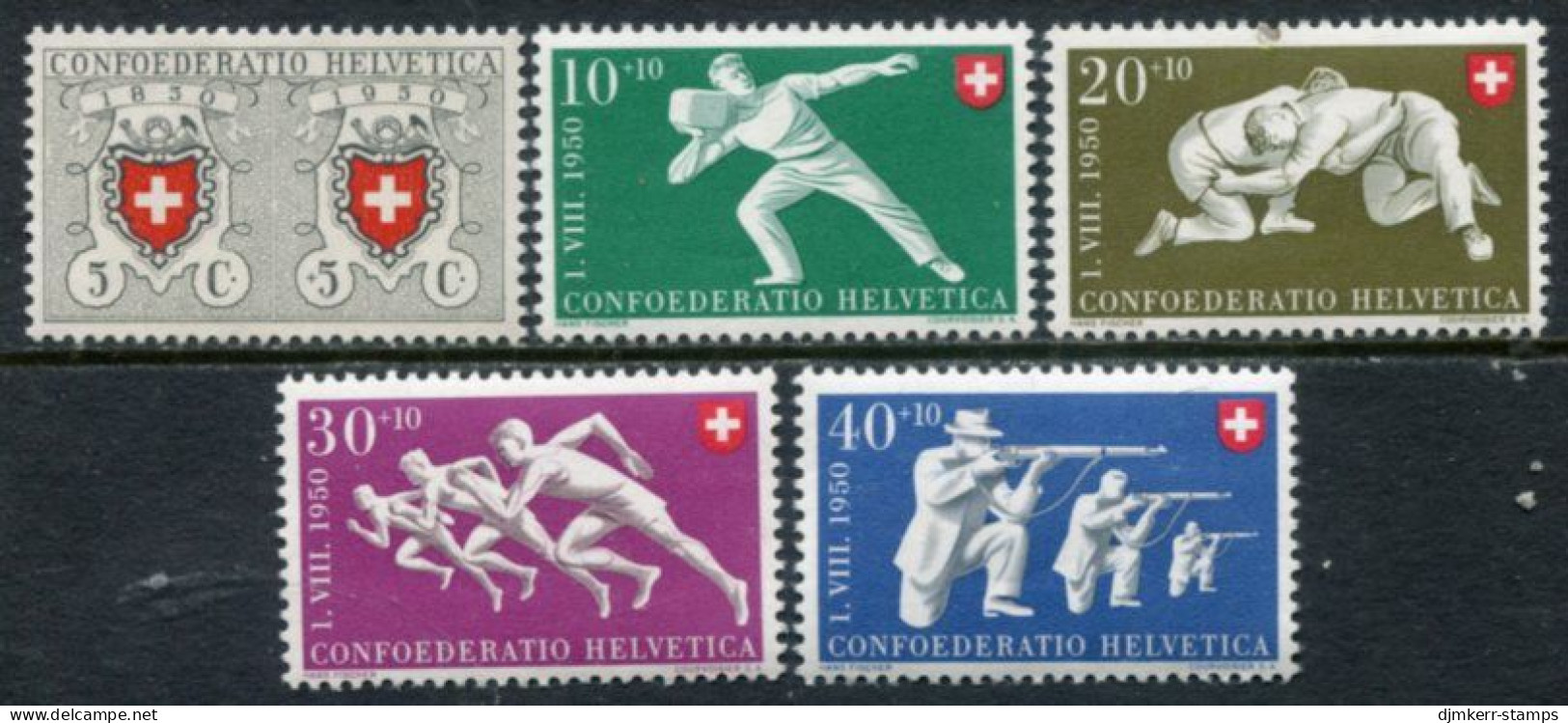 SWITZERLAND 1950 Pro Patria MNH / **.. Michel 545-49.  (Small Fault On 20 C.) - Ongebruikt