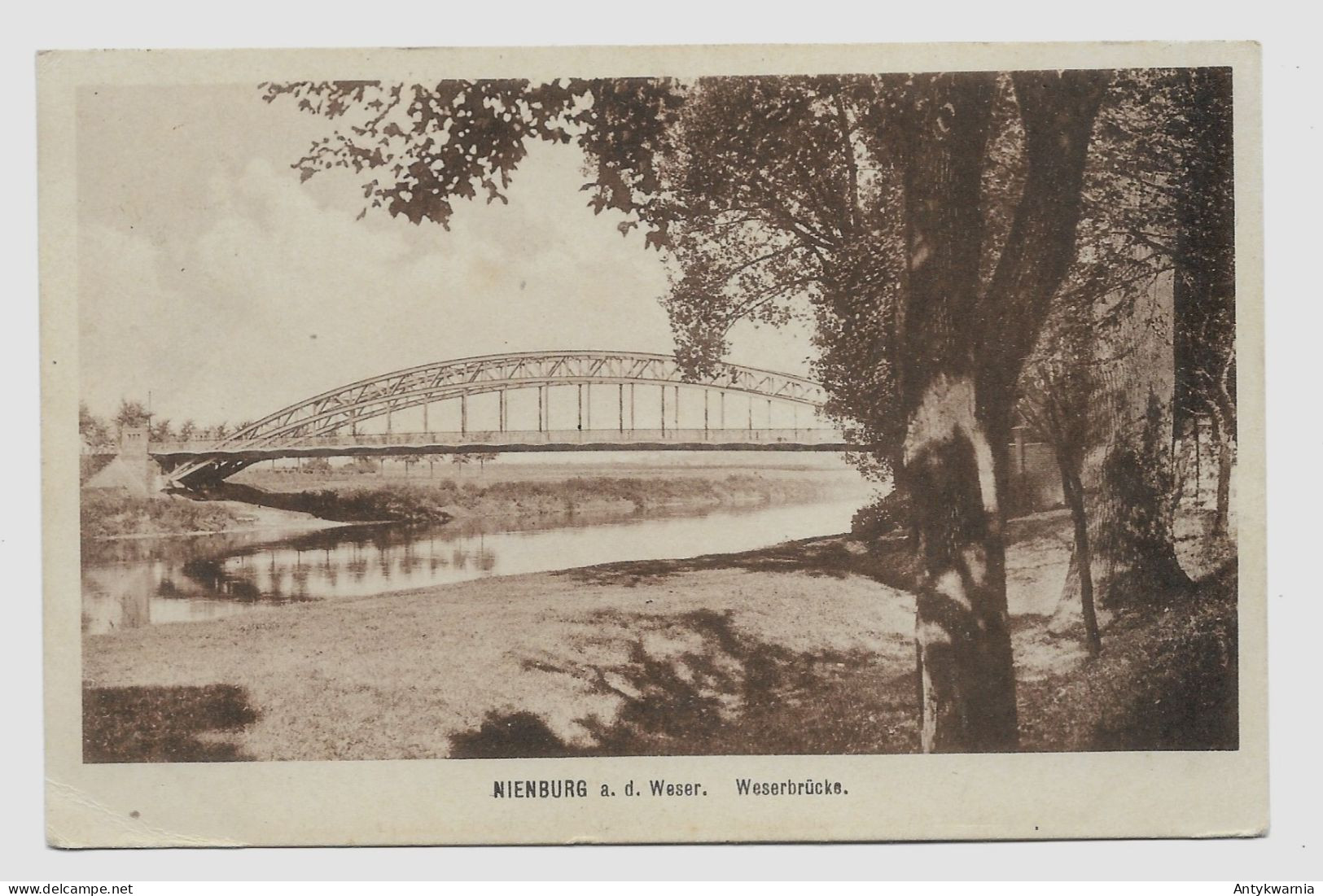 Nienburg, Weserbrücke Gelaufen Zug Ca.1919y..  G522 - Nienburg