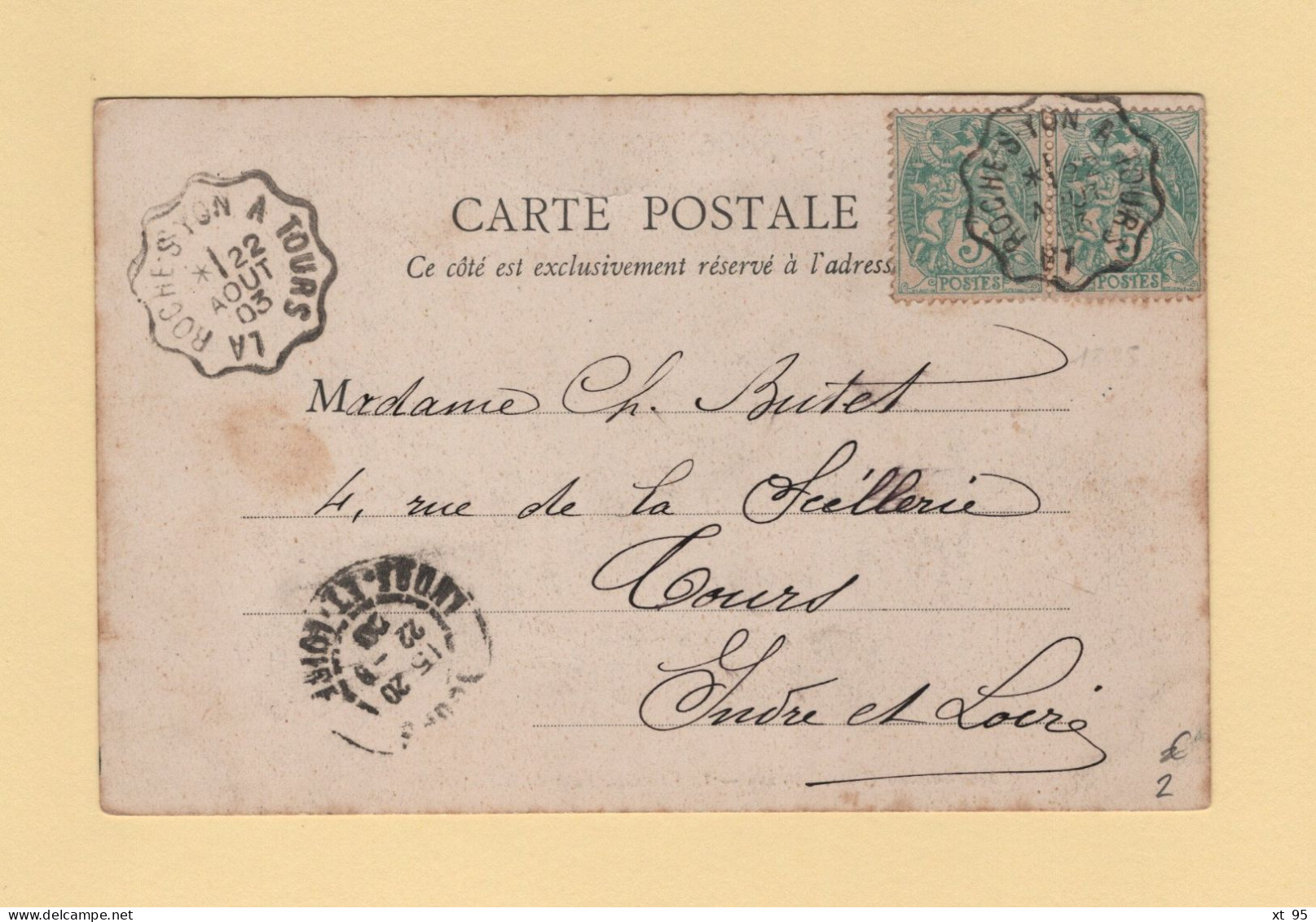 Convoyeur - Port De Piles A Tours - 1905 - Railway Post