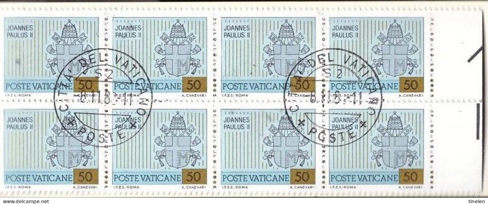 1982 Vaticano - Viaggi, Libretto - Obliterato 8.11.1982 - Booklets