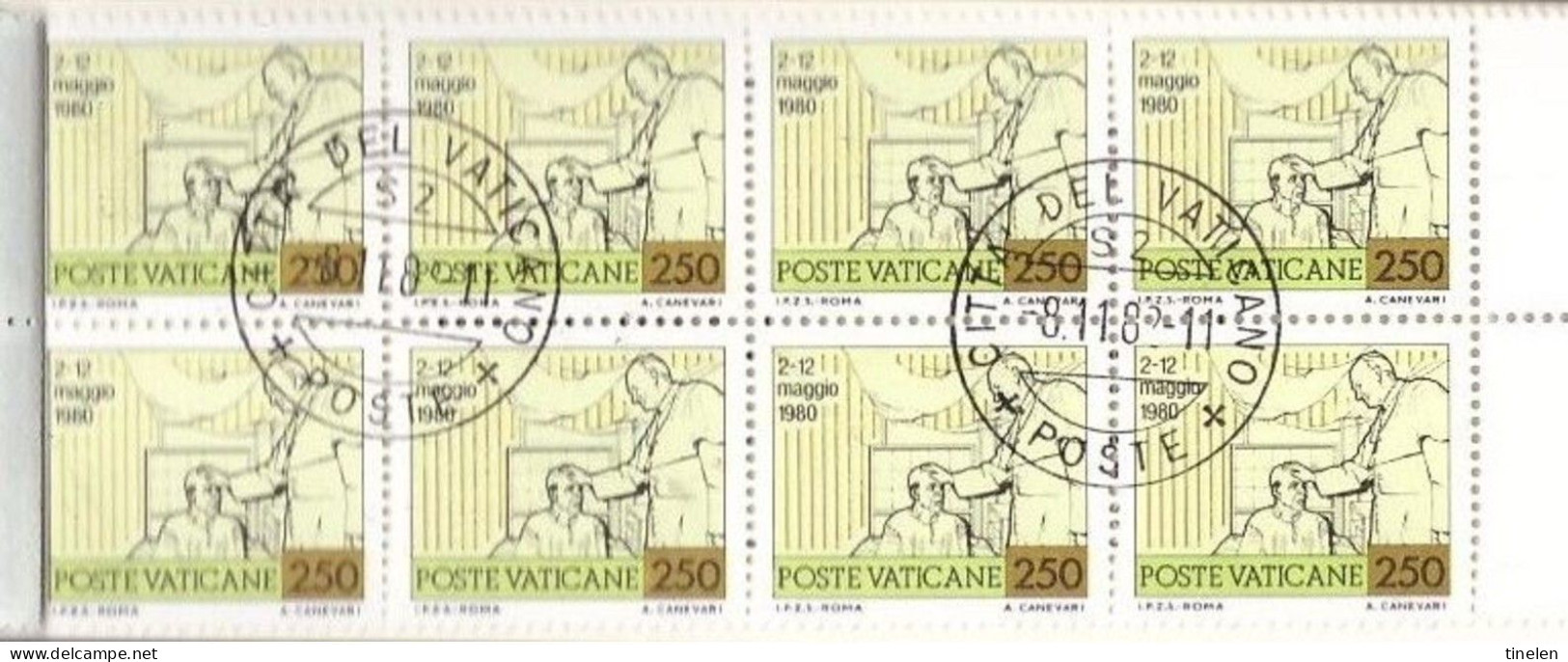 1982 Vaticano - Viaggi, Libretto - Obliterato 8.11.1982 - Cuadernillos