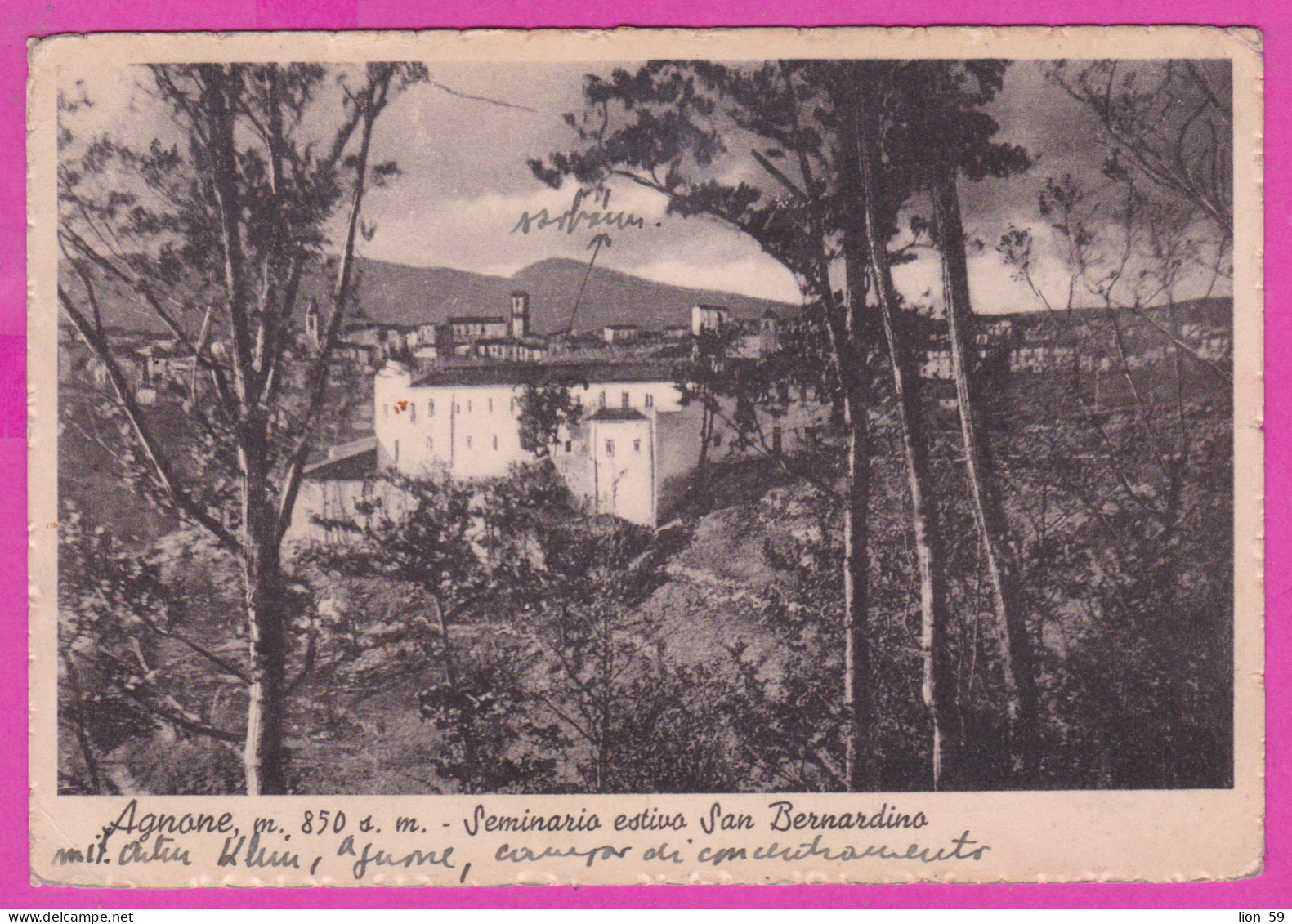290561 / Italy - Molise  Isernia - Agnone M. 850 S.m. - Seminaria Estiva San Bernardino 1940 PC Italia Italie - Isernia