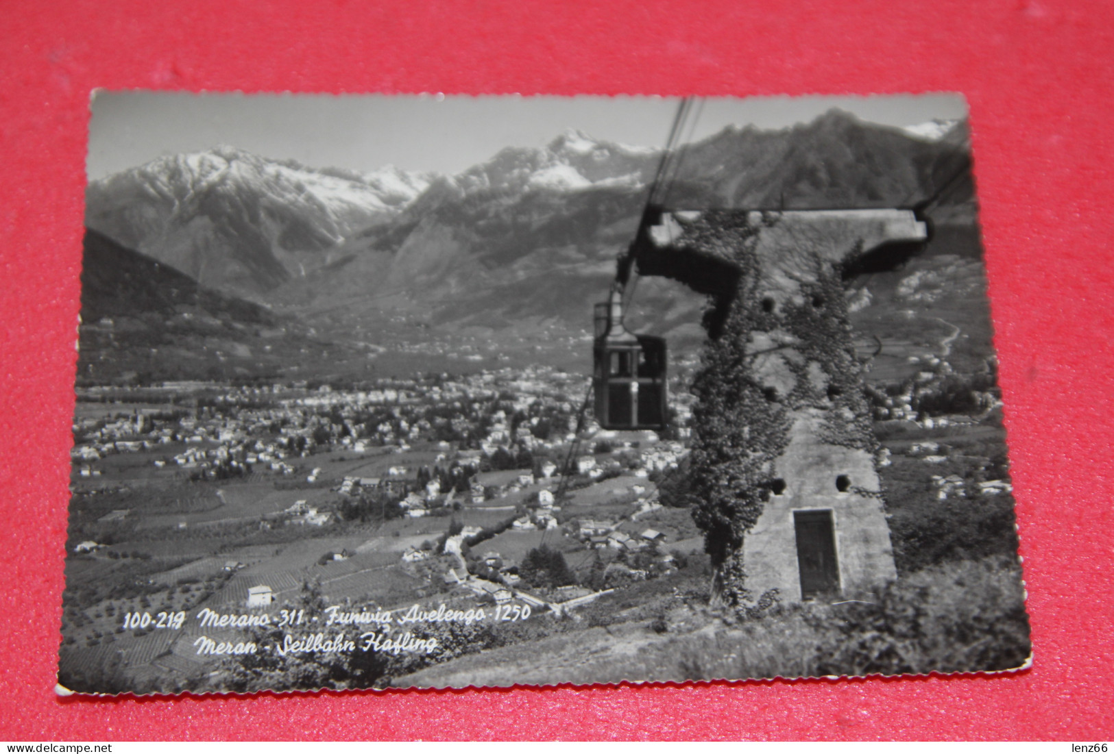 Merano Funivia Avelengo 1958 + Timbro Targhetta Centro Villeggiatura - Merano