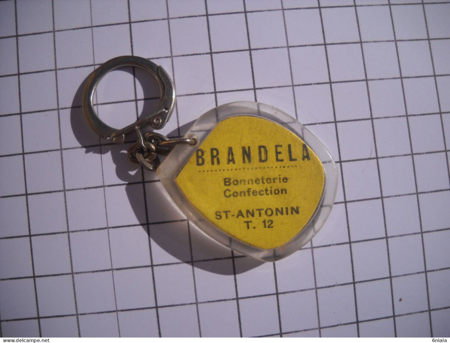 3146 Porte Clefs Clé BRANDELA  Bonneterie Confection  Saint Antonin Noble Val 82  Tarn Et Garonne - Llaveros